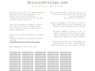 Bitcoin Strings